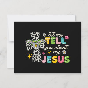 Cartão De Festividades Deixem-Me Falar-Vos Sobre O Meu Jesus Groovy Chris