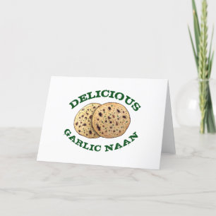 Cartão De Festividades Delicioso Alho Naan Pão Indiano Pão Pão