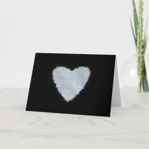 Cartão De Festividades Denim Heart Namorados Love Romance