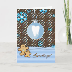Cartão De Festividades Dental Christmas Card Gingerbread Molar