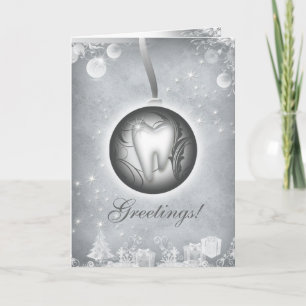 Cartão De Festividades Dental Christmas Card Silver