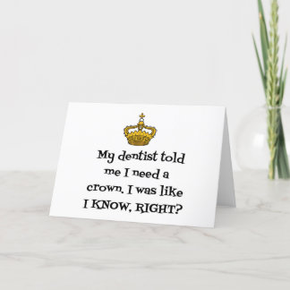 CARTÃO DE FESTIVIDADES DENTISTA CROWN
