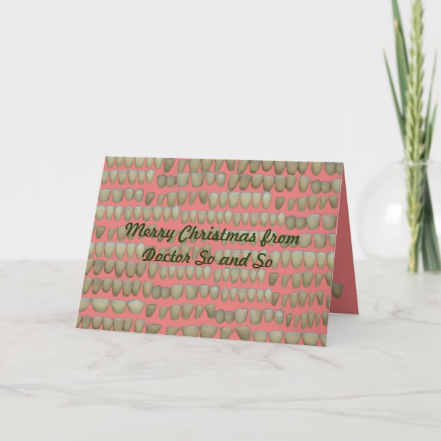 Cartão De Festividades Dentista Odontologia Rotativa Dentes Ajuda Ortodon (Frente)