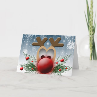 Cartão De Festividades Dentro de Vazio de Reindeer Natal Feriado