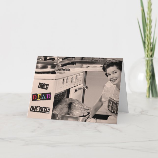 Cartão De Festividades Dentro do morto - placa de Dia de as mães engraçad (Frente)