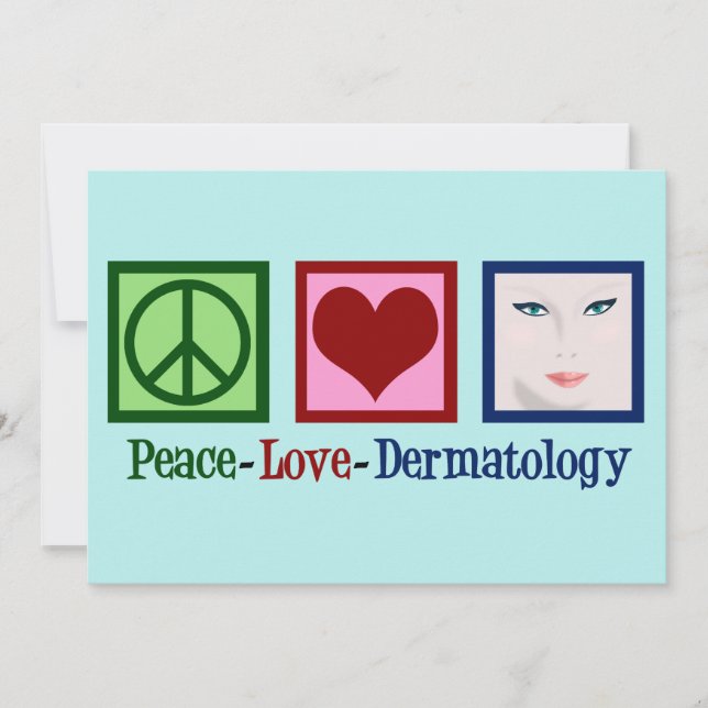 Cartão De Festividades Dermatologia do Amor pela Paz (Frente)