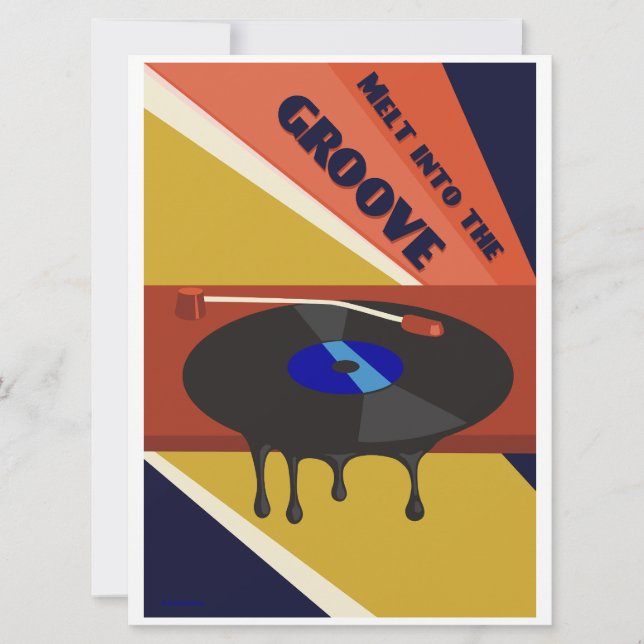 Cartão De Festividades Derreter no Groove Small Impressão (Frente)
