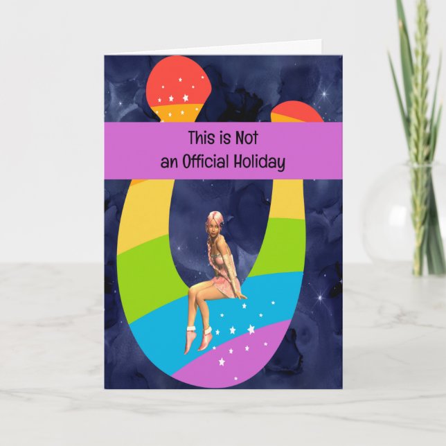 Cartão De Festividades Desaparecidos como Design de Férias (Frente)