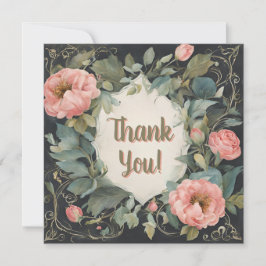 Cartão De Festividades Desconto Personalizado de Agradecimento Floral Fab