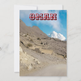 Cartão De Festividades Descubra a Beleza Enrugada do Deserto de Omã