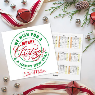 Cartão De Festividades Desejamos-Lhe Um Feliz Calendário De Natal