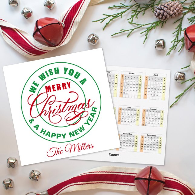 Cartão De Festividades Desejamos-Lhe Um Feliz Calendário De Natal (Criador carregado)