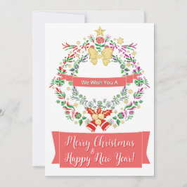 Cartão De Festividades Desejamos-Lhe Um Feliz Natal