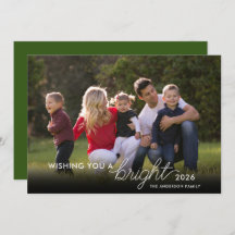 Desejando a você um Ano novo verde-foto brilhante 