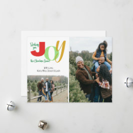 Cartão De Festividades Desejando Alegria Foto da Família