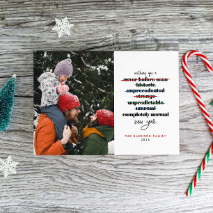 Cartão De Festividades Desejando-lhe um Ano Novo Completamente Normal