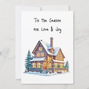 Cartão De Festividades Desejando-lhe um Natal quente de Férias