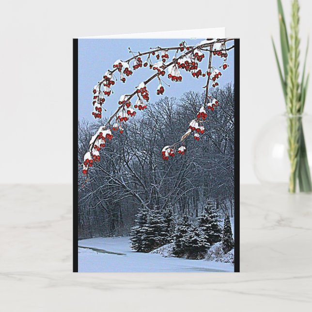 Cartão De Festividades Desejando-Lhe Uma Linda Estação De Natal! (Frente)