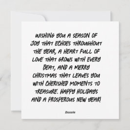Cartão De Festividades Desejando-lhe uma temporada de alegria que ecoa 