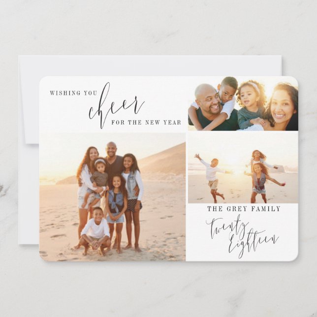 CARTÃO DE FESTIVIDADES DESEJANDO QUE VOCÊ CHEER PARA O NOVO ANO (Frente)