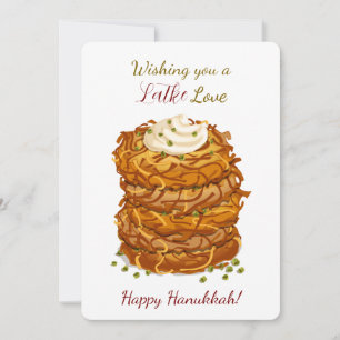 Cartão De Festividades Desejando um Amor de Latke Piada de Boas Festas de
