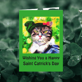 Cartão De Festividades Desejando um Feliz Dia de São Catrique Engraçado G