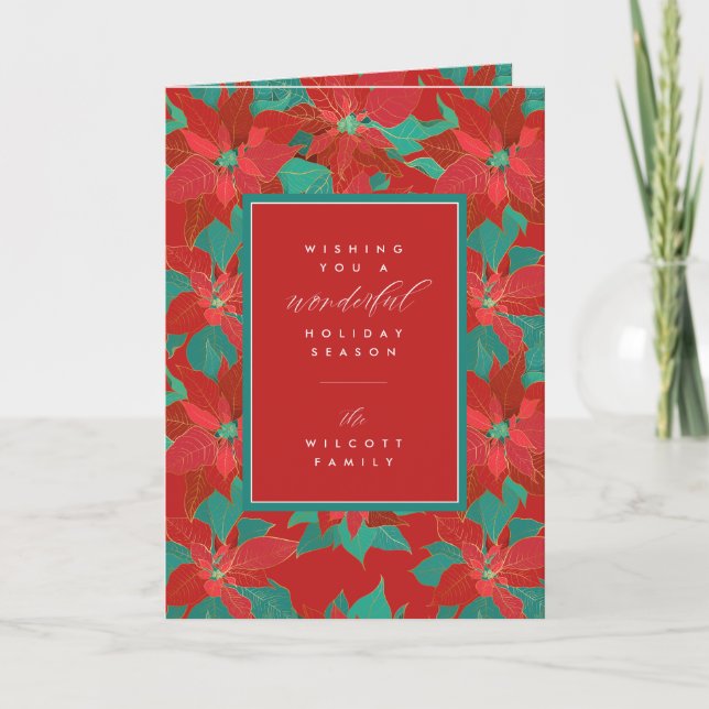 Cartão De Festividades DESEJANDO UM FERIADO MARAVILHOSO | Adicione sua fo (Frente)