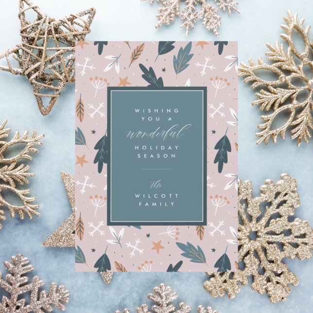 Cartão De Festividades DESEJANDO UM FERIADO MARAVILHOSO | Adicione sua fo (Criador carregado)