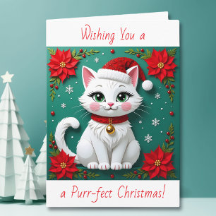 Cartão De Festividades Desejando um Natal Perfeito   Personalizado