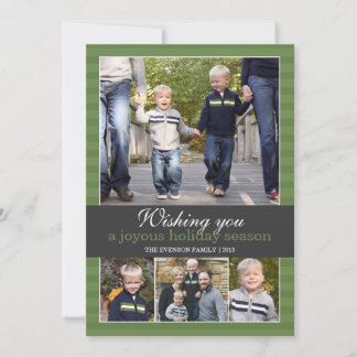 Cartão De Festividades Desejando uma temporada de férias alegre | 5x7 | F