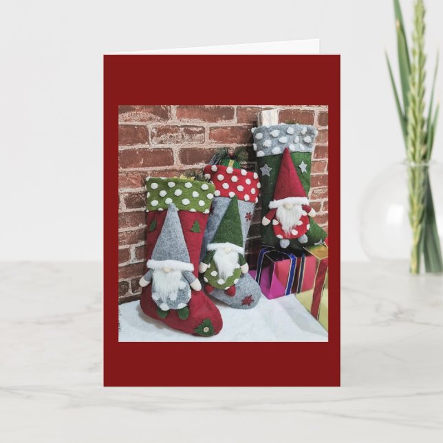 CARTÃO DE FESTIVIDADES "DESEJANDO UNS ARMAZENAMENTOS PREENCHIDOS NO NATAL (Frente)