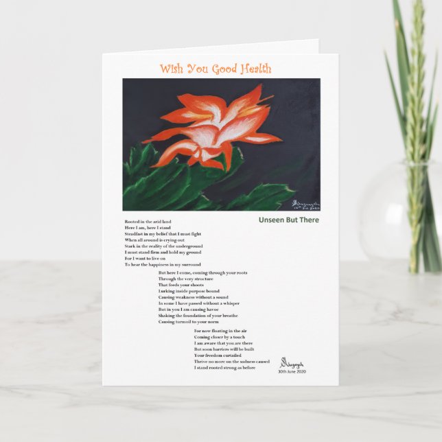 Cartão De Festividades Deseje Boa Saúde Do Covid (Frente)