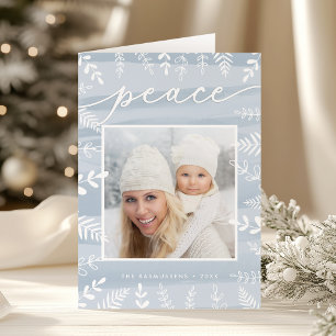 Cartão De Festividades Desejo de Aquarela Foto de feriado dobrada