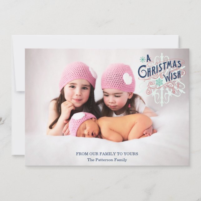 Cartão De Festividades Desejo de Natal (Frente)