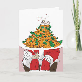 Cartão De Festividades Desejo de Natal de Coelho