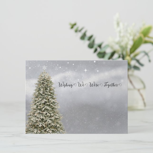 Cartão De Festividades Desejo de Natal Estávamos Juntos (Em pé/Frente)