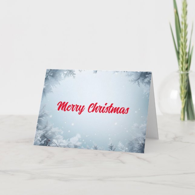 Cartão De Festividades Desejo Feliz Natal às Noites de Natal (Frente)