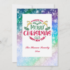 Cartão De Festividades Desejo-lhe um Feliz Natal e um Feliz ano novo