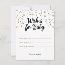 Cartão De Festividades Desejos Celestiais para Bebê - Desejos personaliza