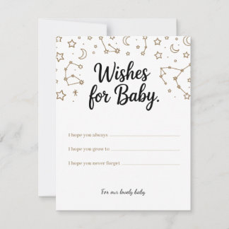 Cartão De Festividades Desejos Celestiais para Bebê - Desejos personaliza