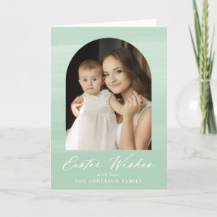 Cartão De Festividades Desejos da Páscoa de Fotografias do Arch 2 Verde 