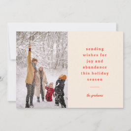 Cartão De Festividades Desejos de envio de tipografia vermelho mínimo em 