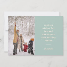 Desejos de Envio Tipográfico Azul Vintage Mínimo