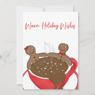 Cartão De Festividades Desejos de Férias Quentes