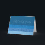 Cartão De Festividades Desejos de Hanukkah<br><div class="desc">Envie desejos mornos para a estação com este cumprimento simples nas cores do céu nocturno.</div>