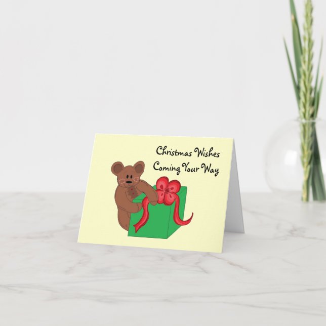 Cartão De Festividades Desejos de Natal (Frente)