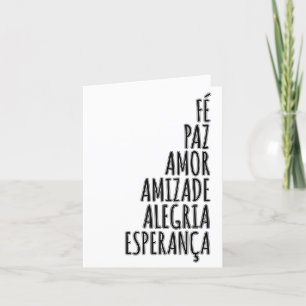 Cartão De Festividades Desejos de Natal - Amor Fé Esperança