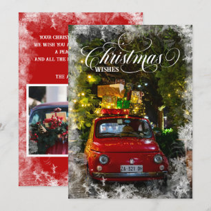 Cartão De Festividades Desejos de Natal com script sobreposição de neve f