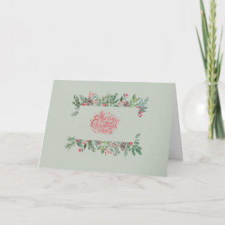 Cartão De Festividades Desejos de Natal Quentes Texto Interior Personaliz