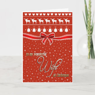 Cartão De Festividades Desejos do Natal para minha esposa maravilhosa
